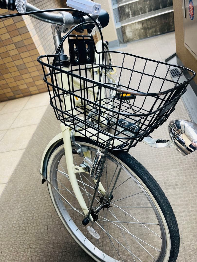 20インチ　子供用自転車　クリーム色