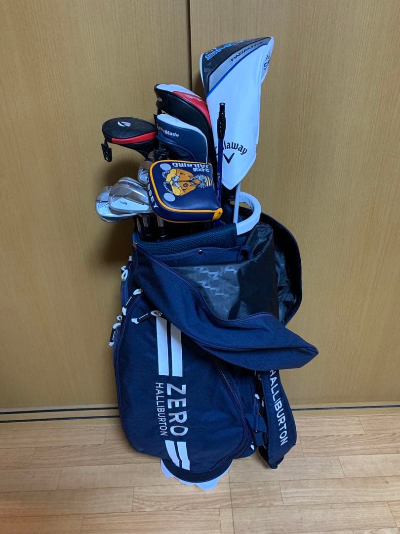 お買い得‼️正規品❗️美品❗️ゼロハリバートン キャディバッグ　ネイビー