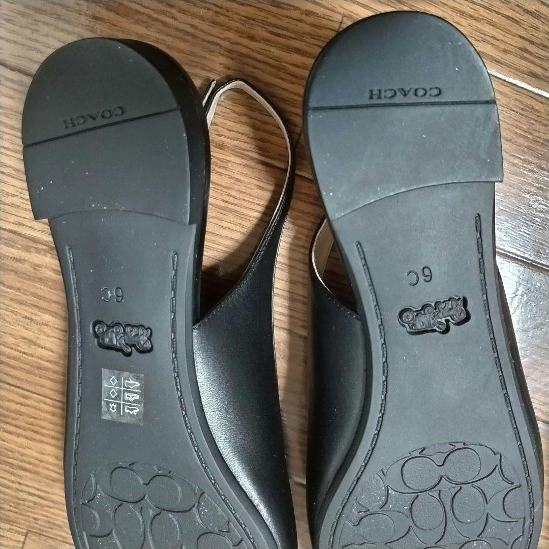 限定様箱込【コーチ】COACH♡新品♡スリングバックミュール【6】黒♡23cm
