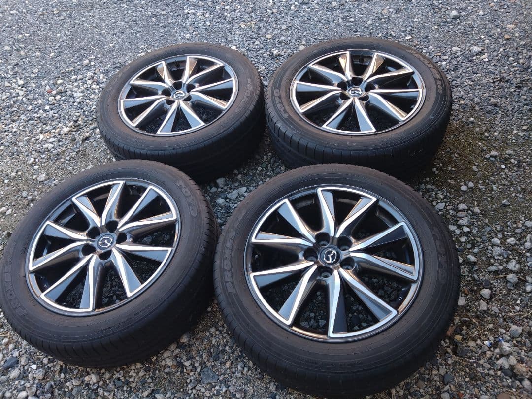 マツダ純正　CX-5純正19インチ　アルミホイール　バリ溝タイヤ付き