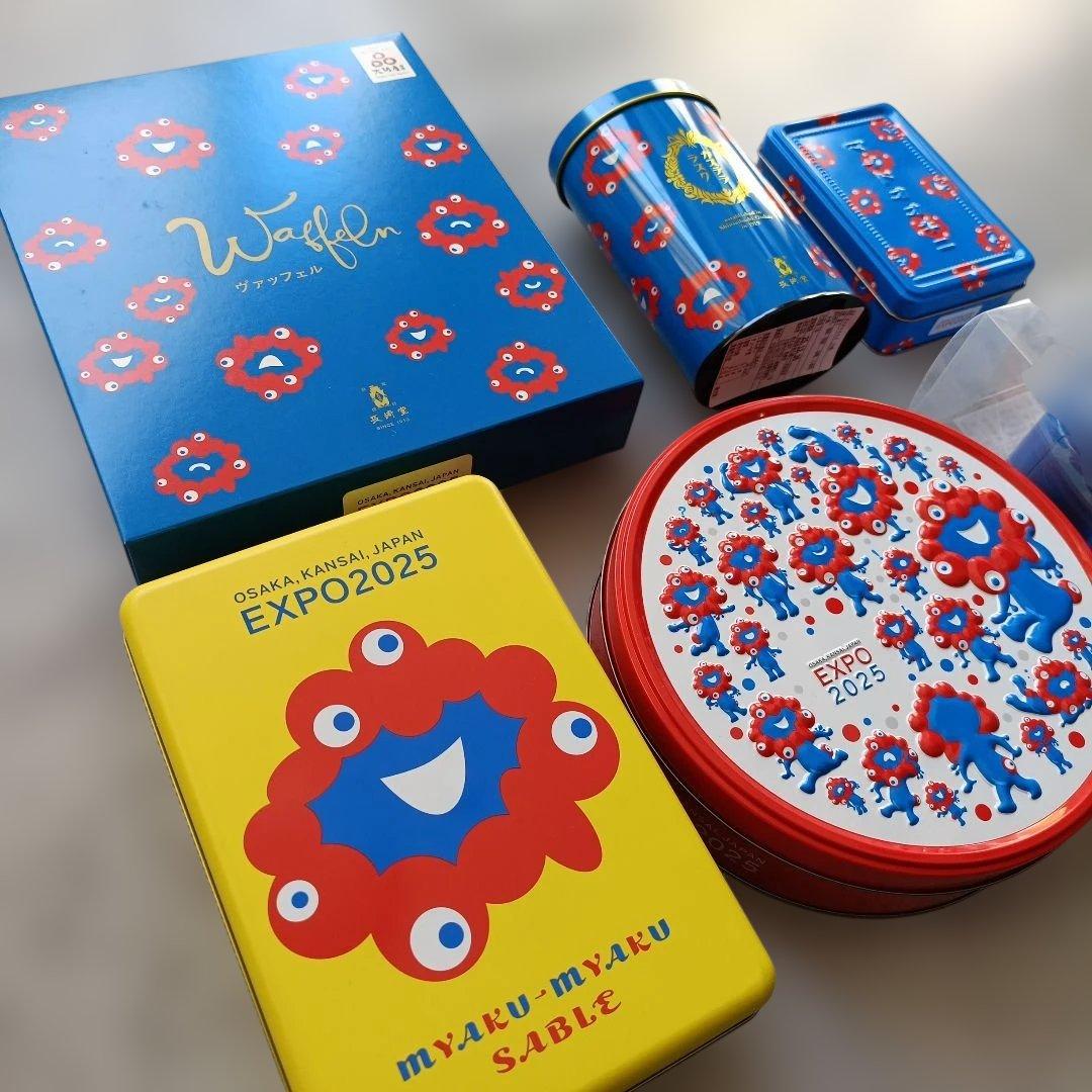 ミャクミャク　万博　お菓子缶　クッキー缶　缶　箱