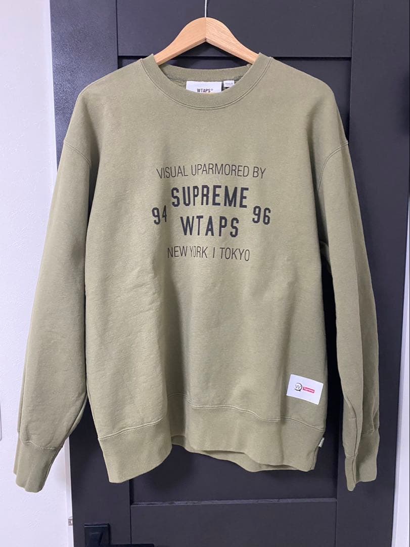 お*め様 Supreme WTAPS コラボ スウェット オリーブ