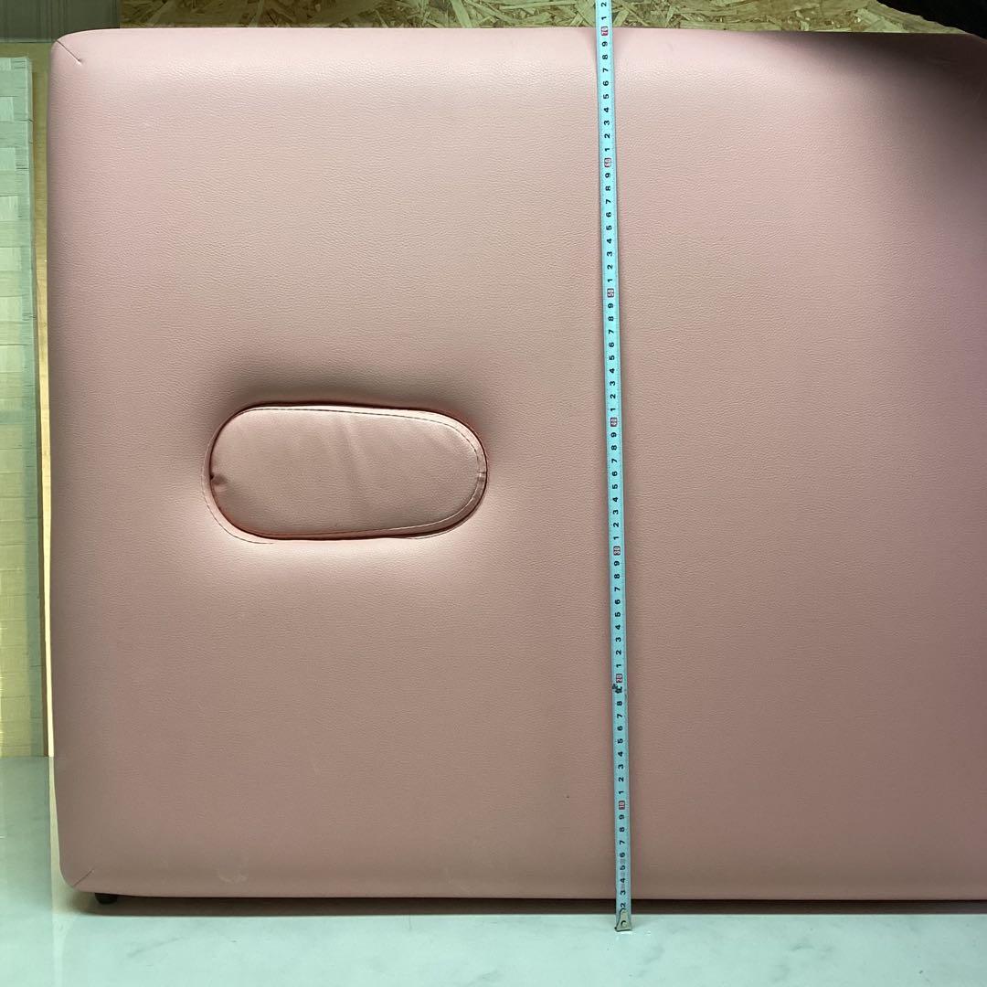 木製フレーム　折りたたみ　ベッド　収納袋付き　ピンク　World JB（F32