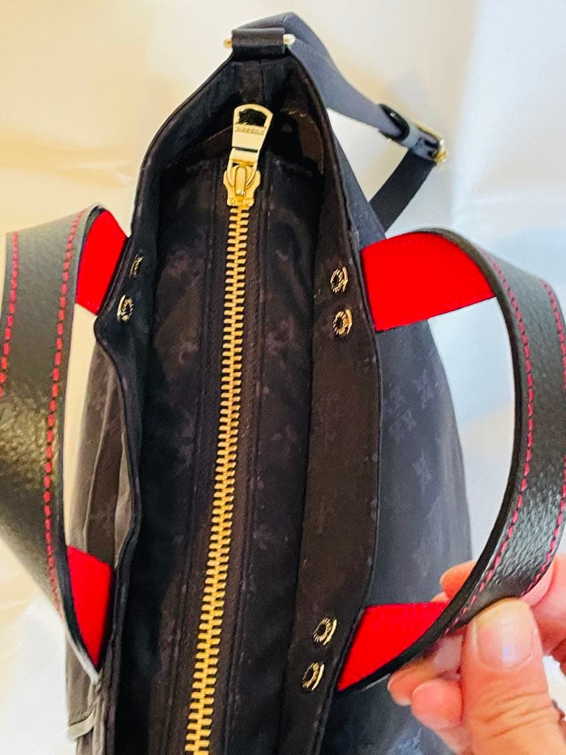 russetJALオリジナル 2way ダブルフェイスショルダーバッグ　美品