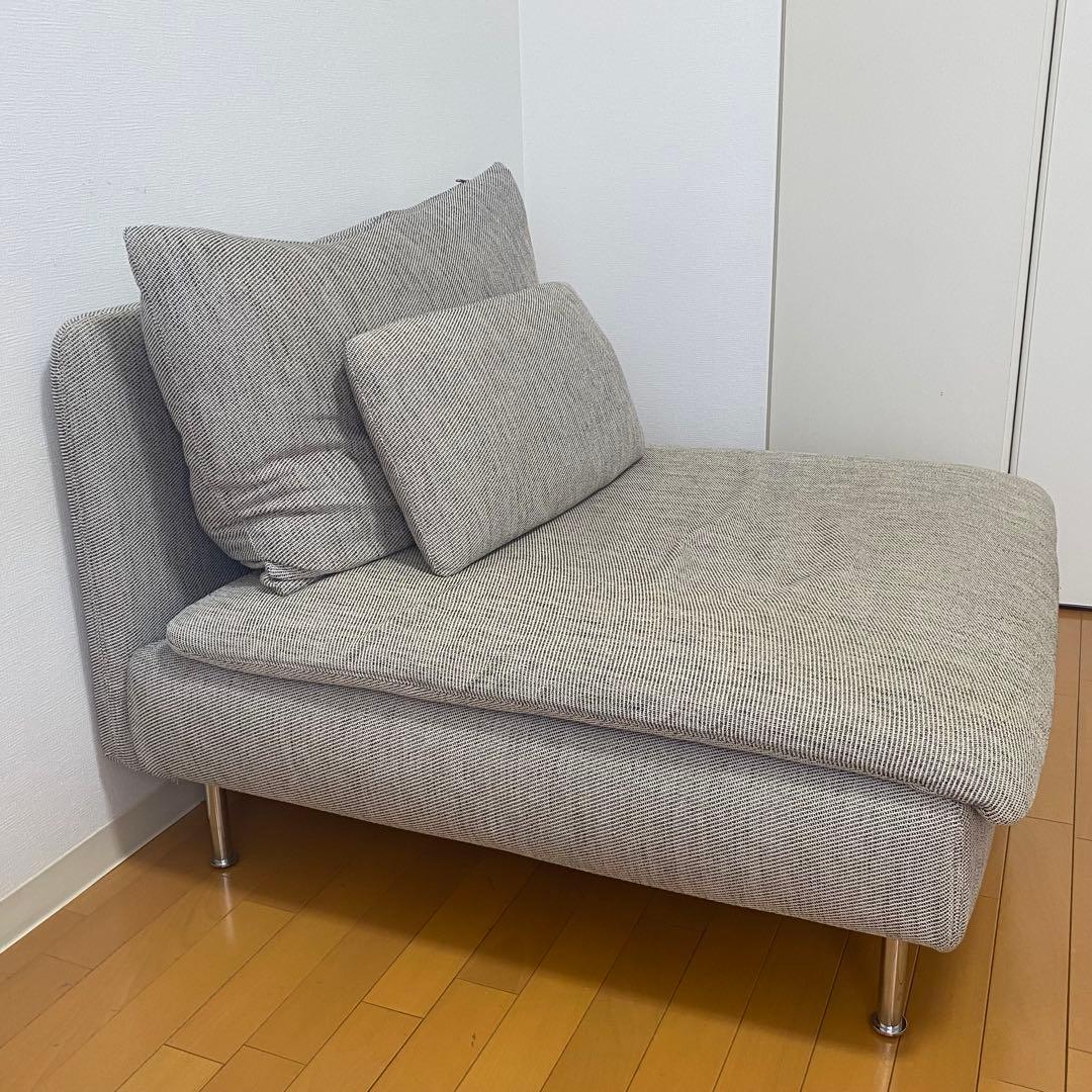 IKEA ソーデルハムン　1人掛けソファ　ヴィーアルプ ベージュ/ブラウン