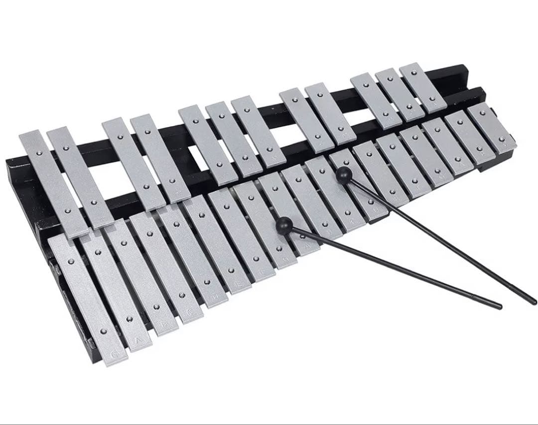 グロッケン　折りたたみ式　収納ケース付き　鉄琴