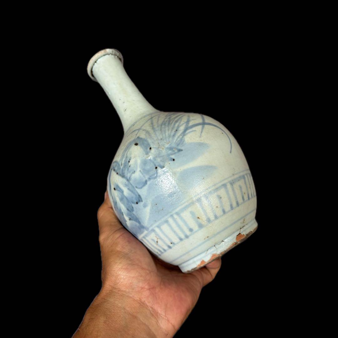 初期伊万里 徳利 26cm 染付 平佐 李朝 中国古玩 酒器