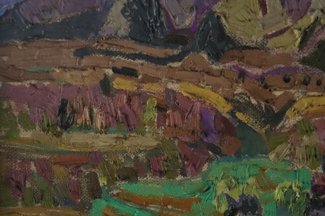 真作保証 高田誠 「早春の妙義」 油彩6号 共シール 文化功労者 日本芸術院会員