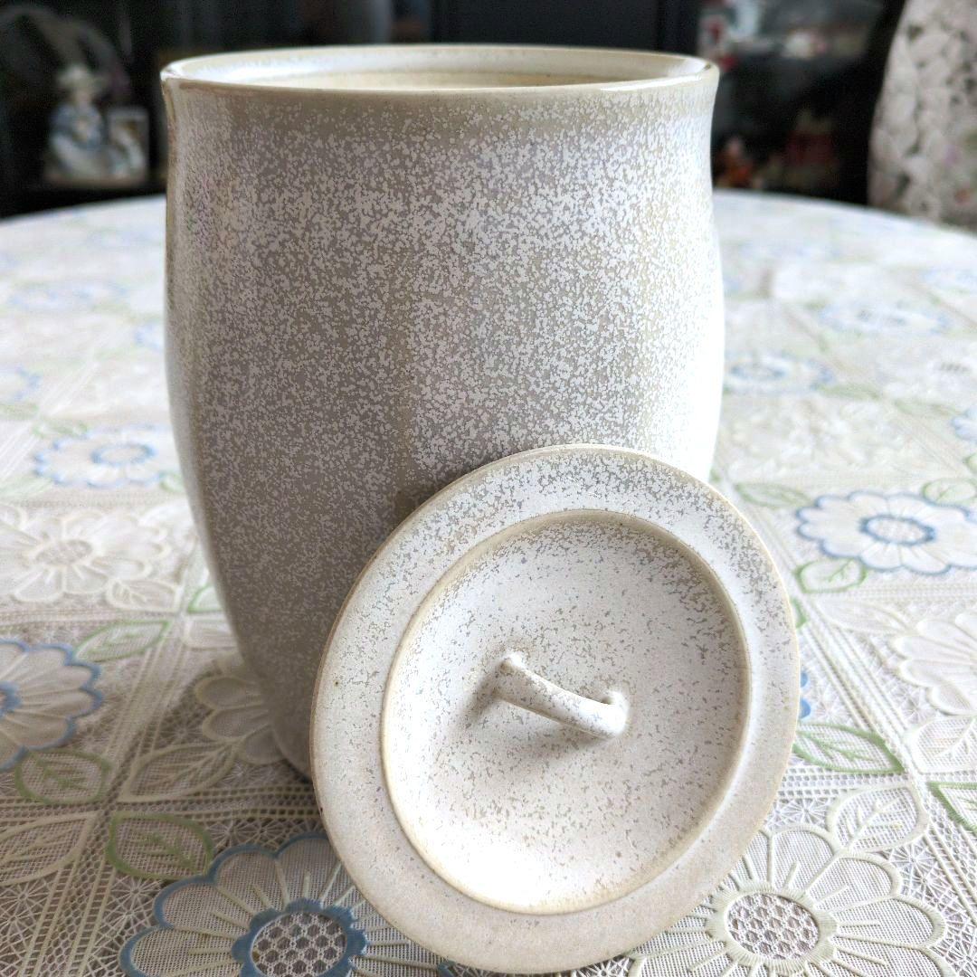 【美品】美津左し（みずさし） 白釉 ／平安　宮下善寿造／共箱付