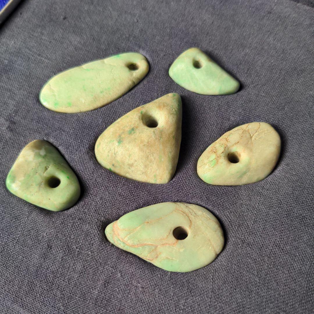 【縄文大珠】６個セット【糸魚川 翡翠】