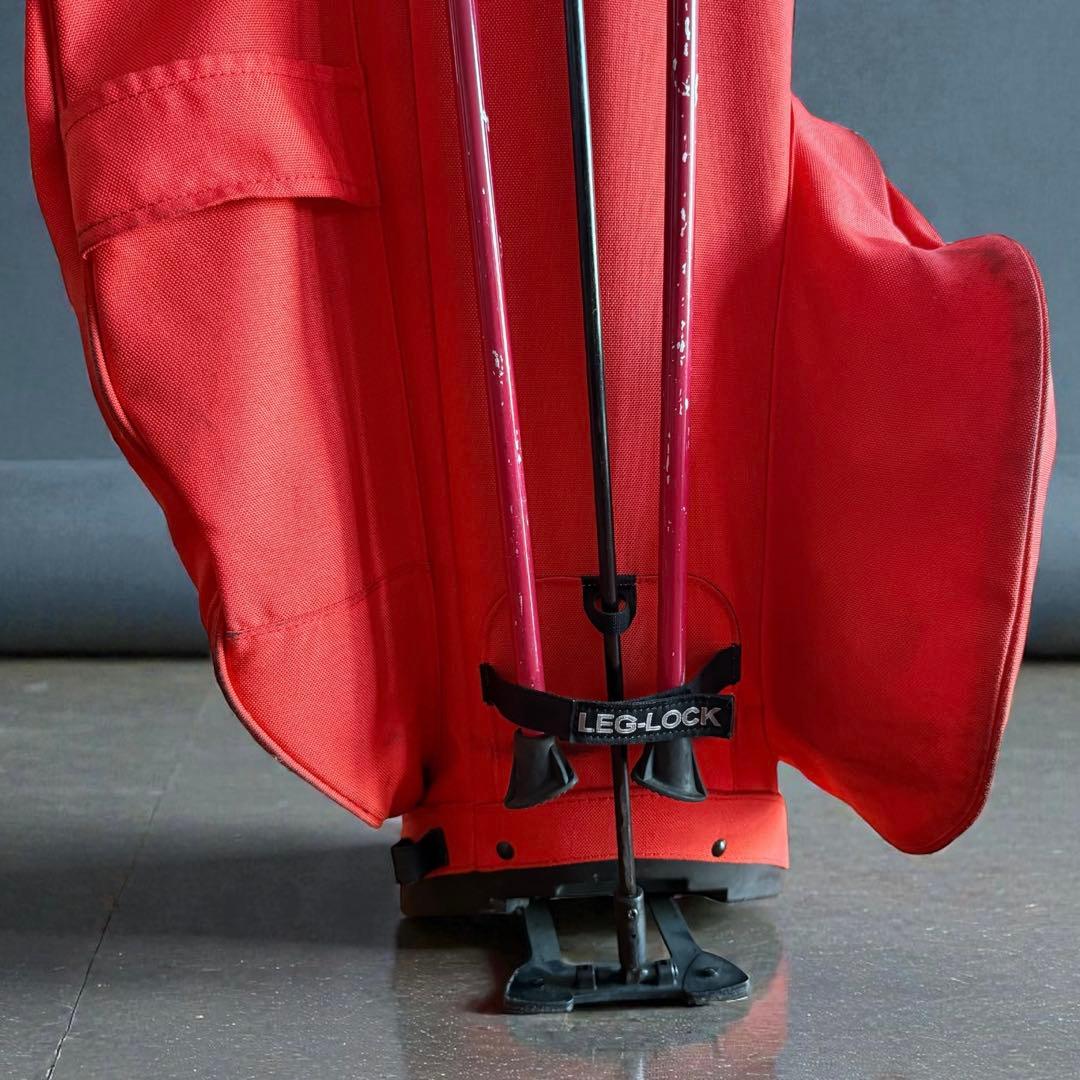 ブリーフィングゴルフ　キャディバッグ　ショルダー式　スタンド式　オレンジ　軽量