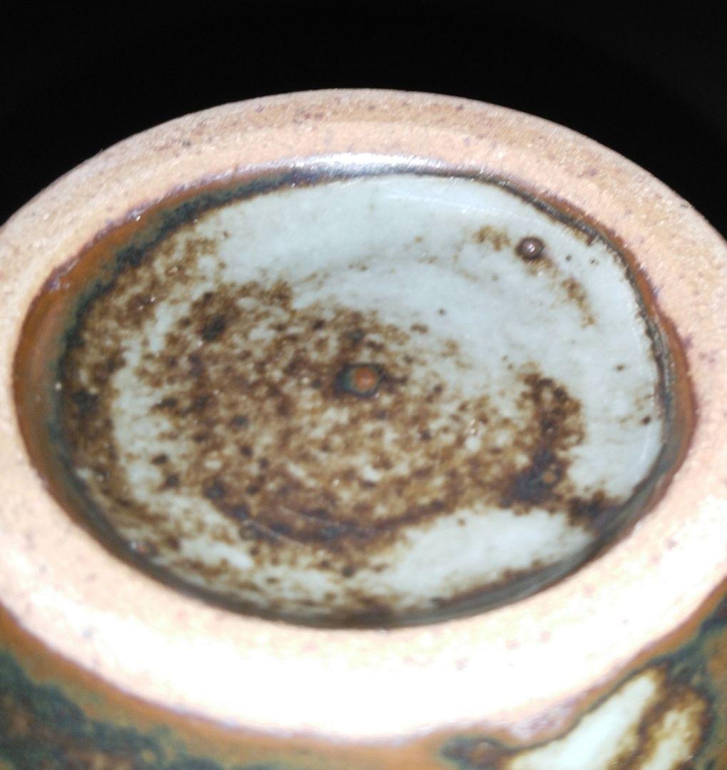 NO573　島岡達三(人間国宝)　象篏赤絵ジャグ　箱あり