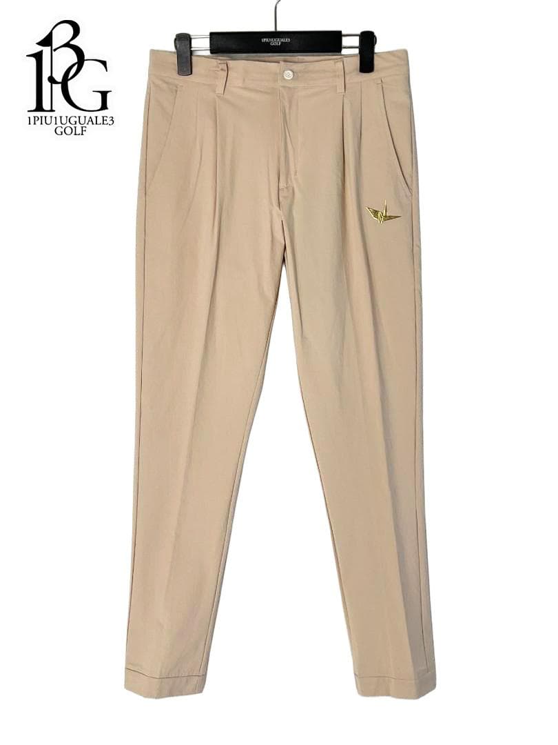 M【未使用品】1PIU1UGUALE3 GOLF サイドロゴスラックス BG