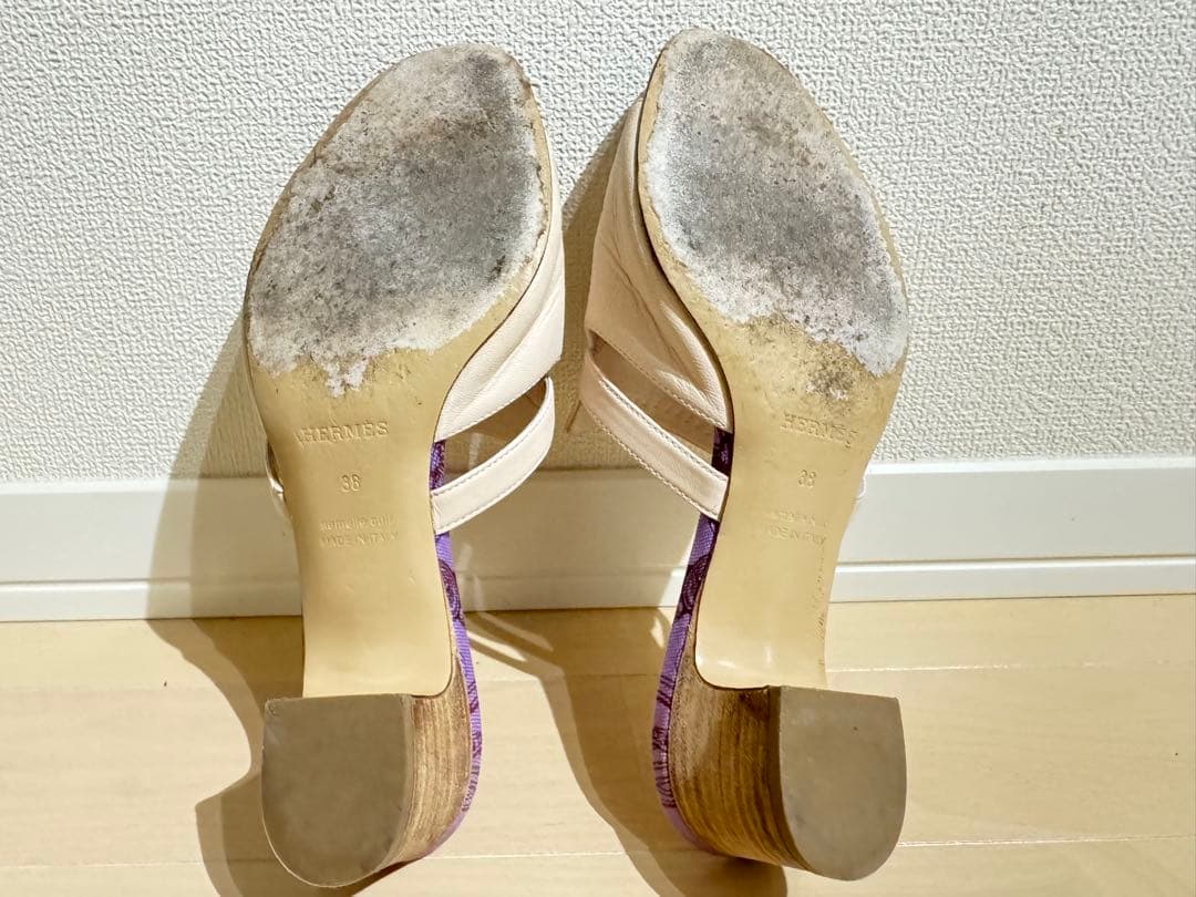 【HERMES】サンダル キャンディ25cm (38)ケリー金具　箱・付属あり