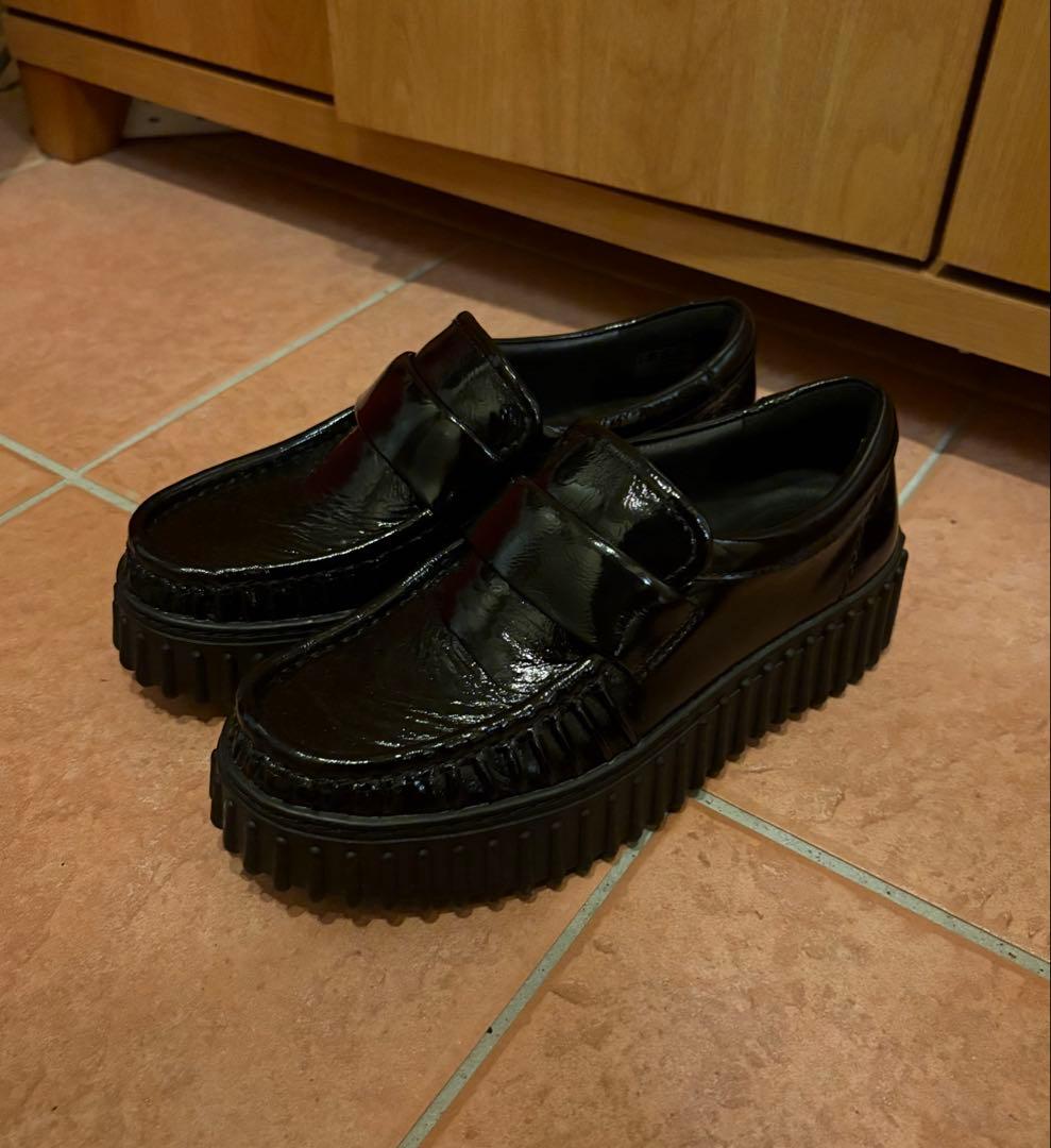 Clarks ローファー 22.5cm ブラック 厚底 美品