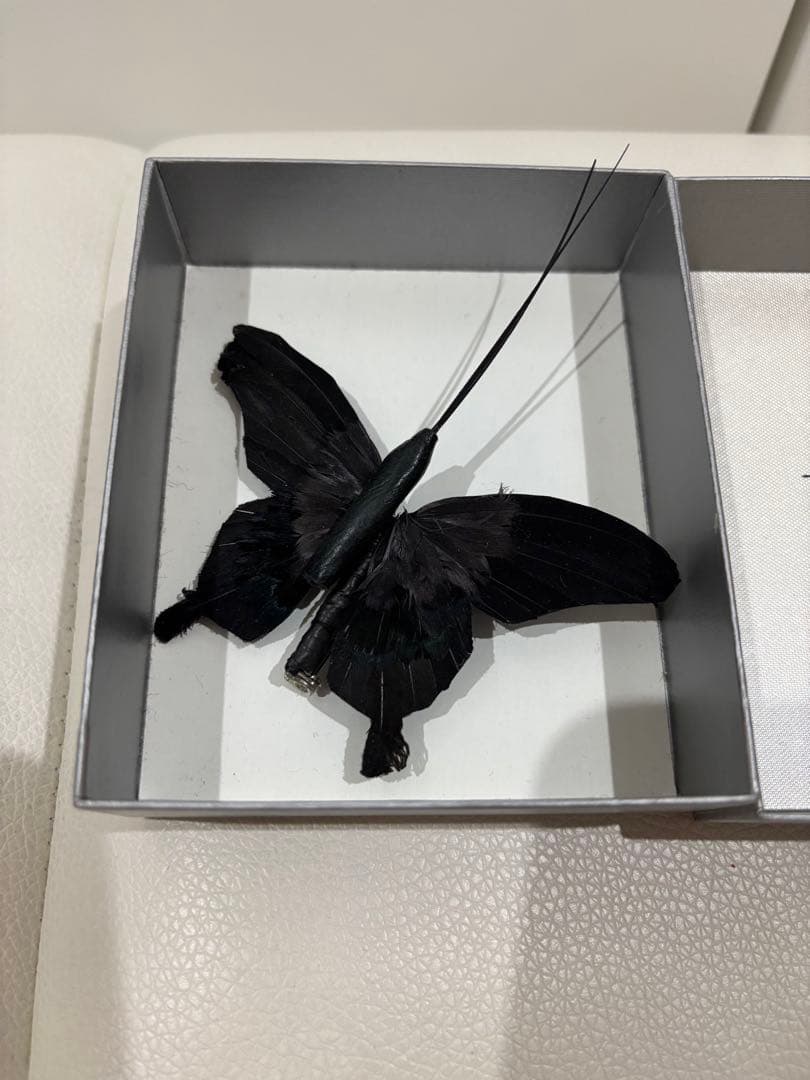 ディオールオム 2008AW クリスヴァンアッシュ バタフライレザーブローチ