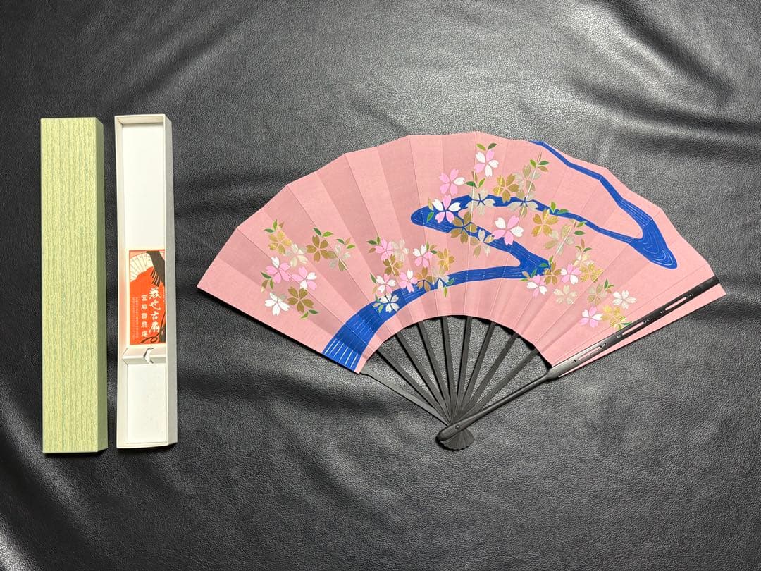 扇子　33.3cm 宮脇賣扇庵　桜　流水　飾り扇　飾舞扇　舞扇子　舞踊　着物