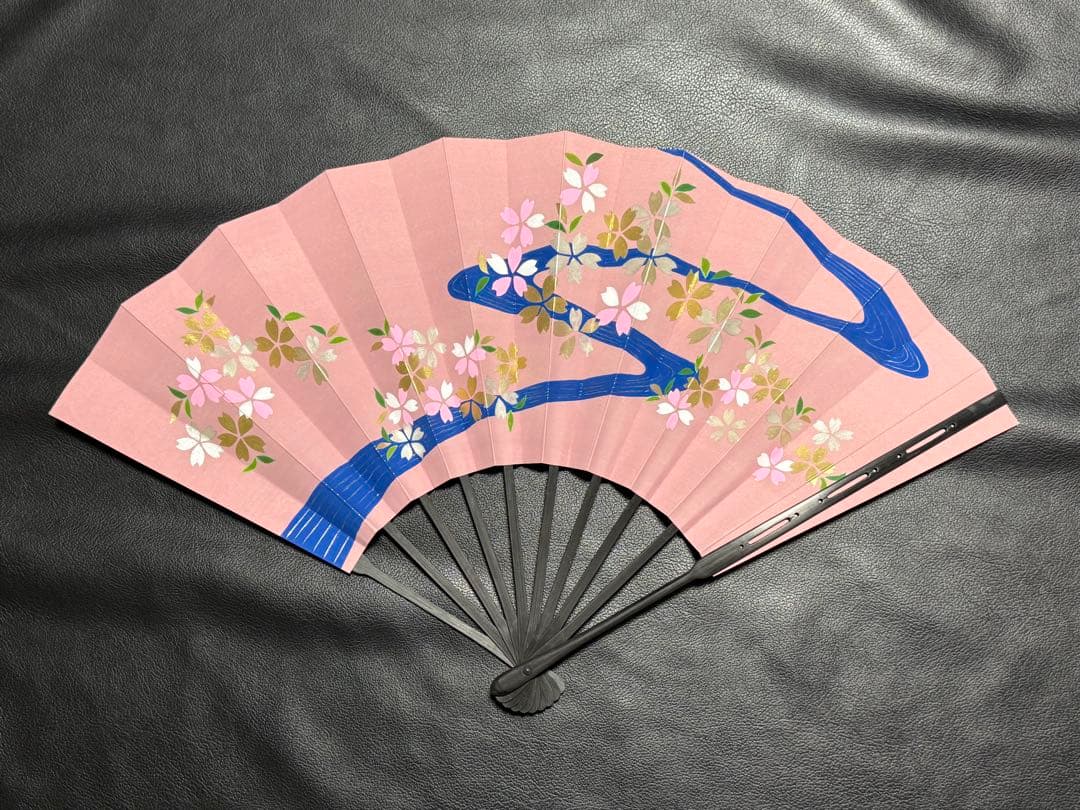 扇子　33.3cm 宮脇賣扇庵　桜　流水　飾り扇　飾舞扇　舞扇子　舞踊　着物