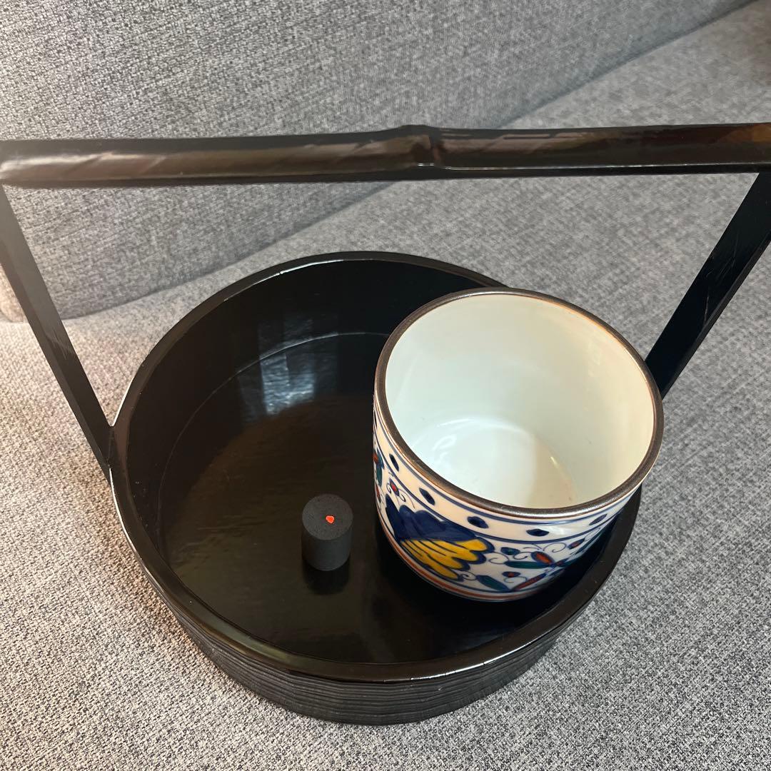 宗旦好写一閑丸手付莨盆　煙草盆　茶道具