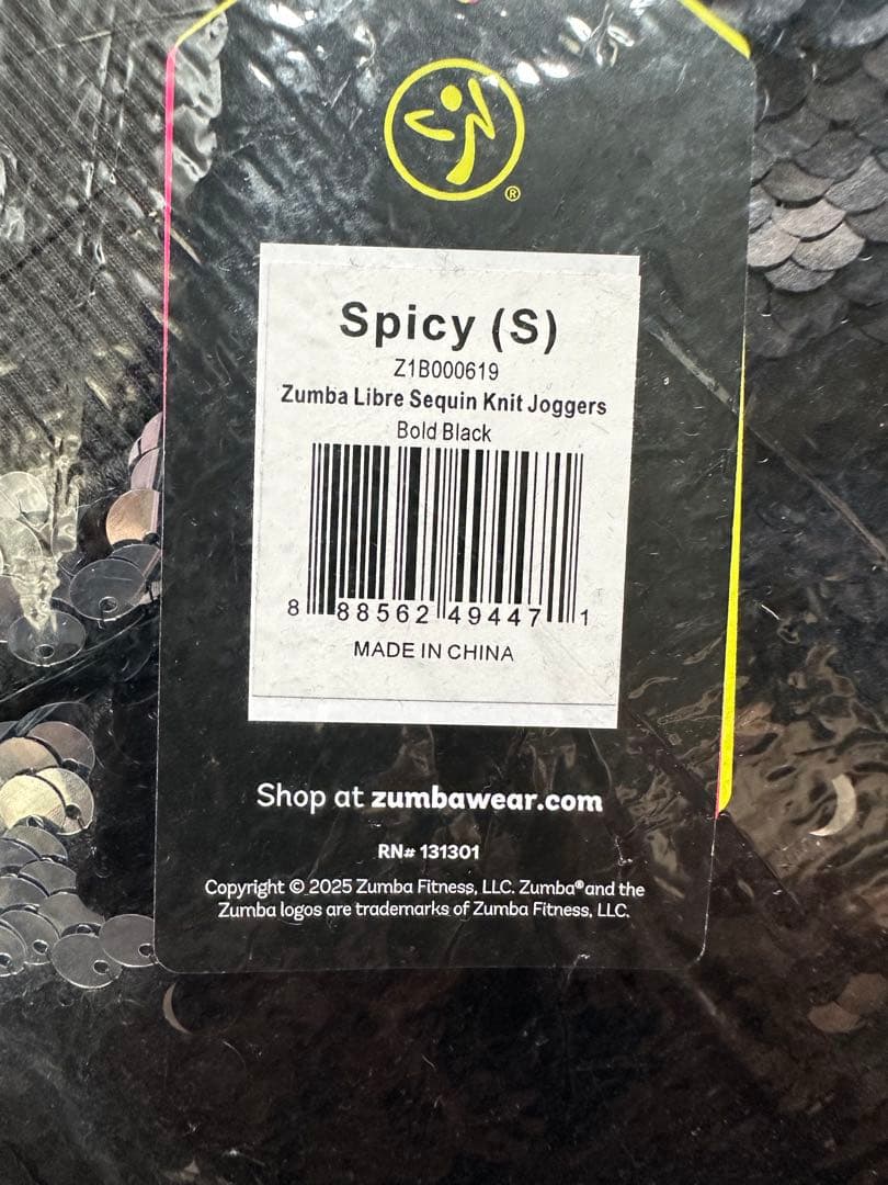 新品　正規品　ズンバ　S スパンコール　ジョガー　パンツ