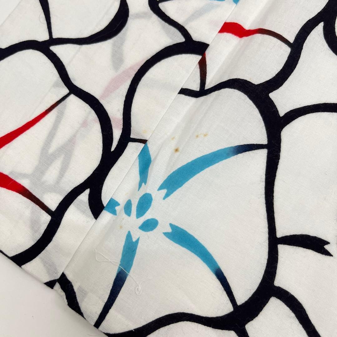 夏浴衣 浴衣 注染 華やか花 木綿 バチ衿 着付け 和装 i-3129