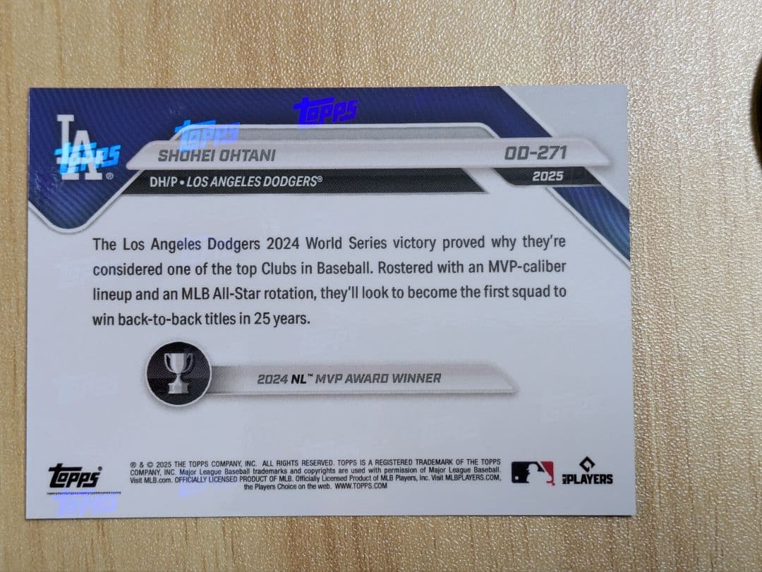 Topps　ドジャースチームセット　開幕　10枚セット