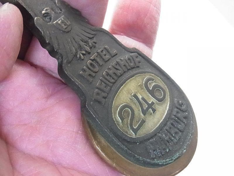 [o1246]アンティーク ドイツ ホテル キー ライヒショフ ハンブルグ