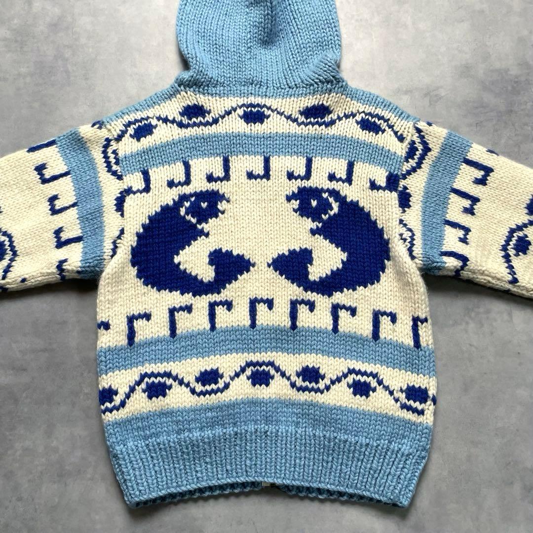 90s wool cowichan sweater “hoodie type”