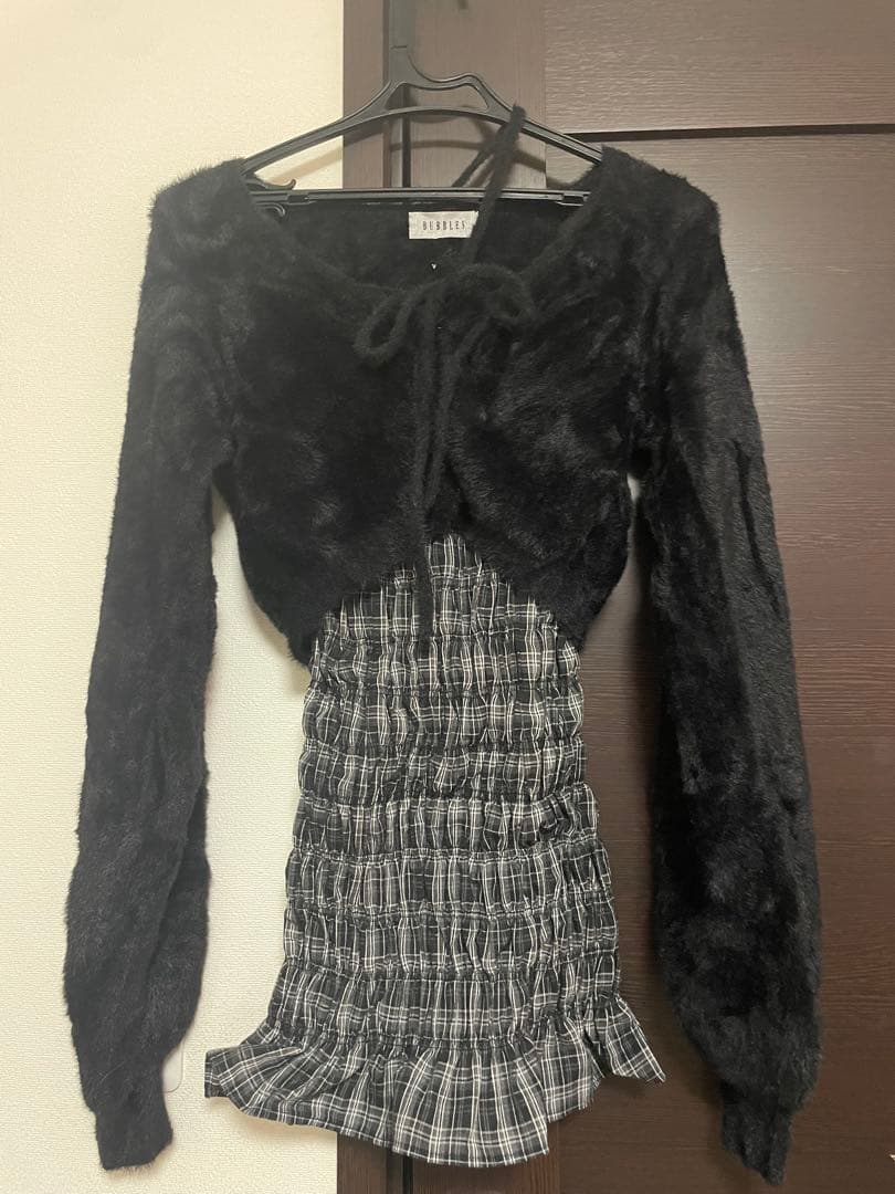 bubbles ギャザーシャギーワンピース s