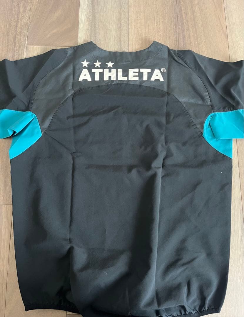 ATHLETA ピステ 長袖 黒/青　アビスパ福岡練習着