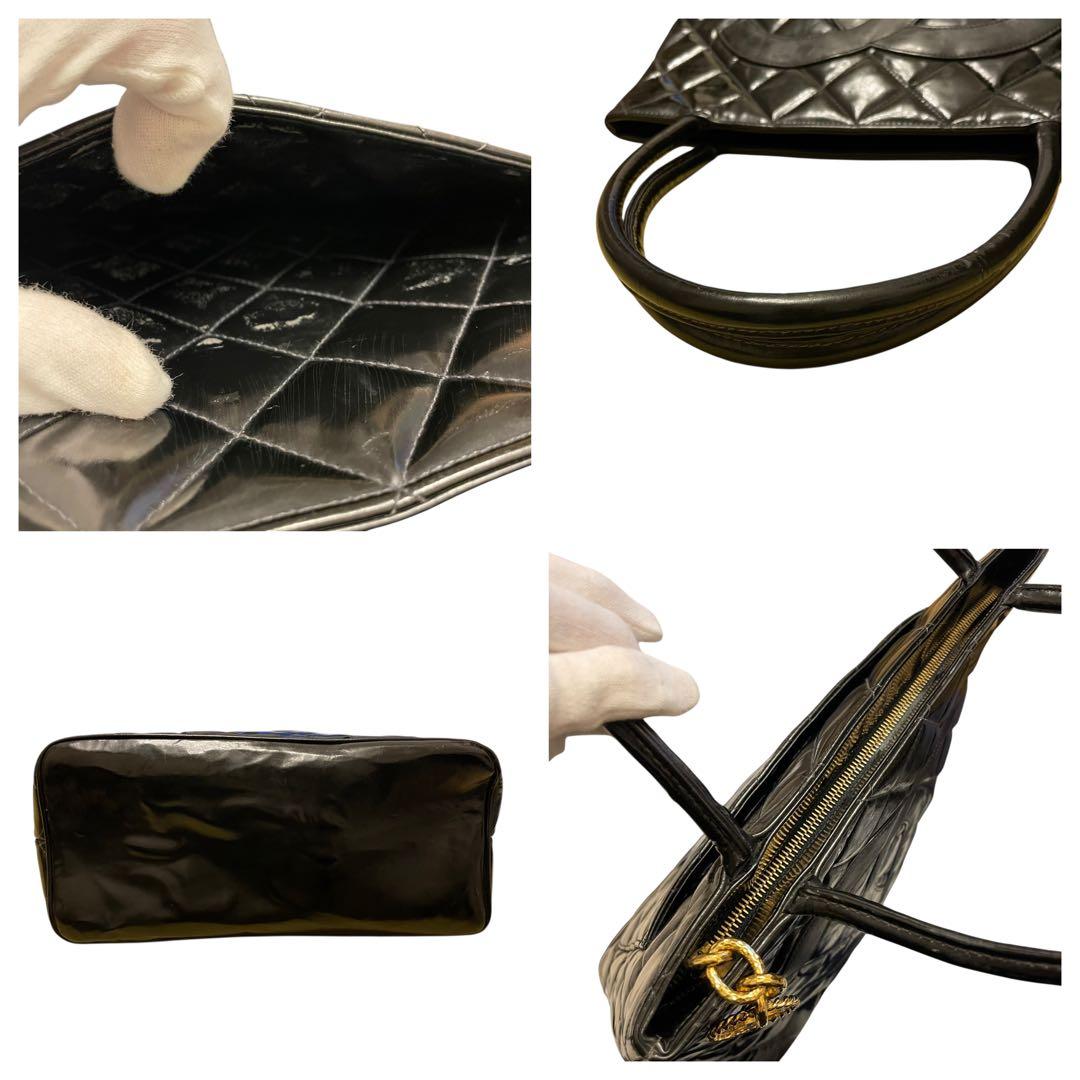 ば*ん様 CHANEL シャネル ハンドバッグ エナメル マトラッセ ココマーク