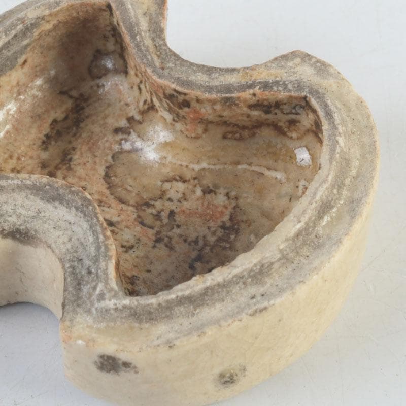 茶道具　加藤春岱作　瀬戸織部　分銅香合　時代箱　V　9896