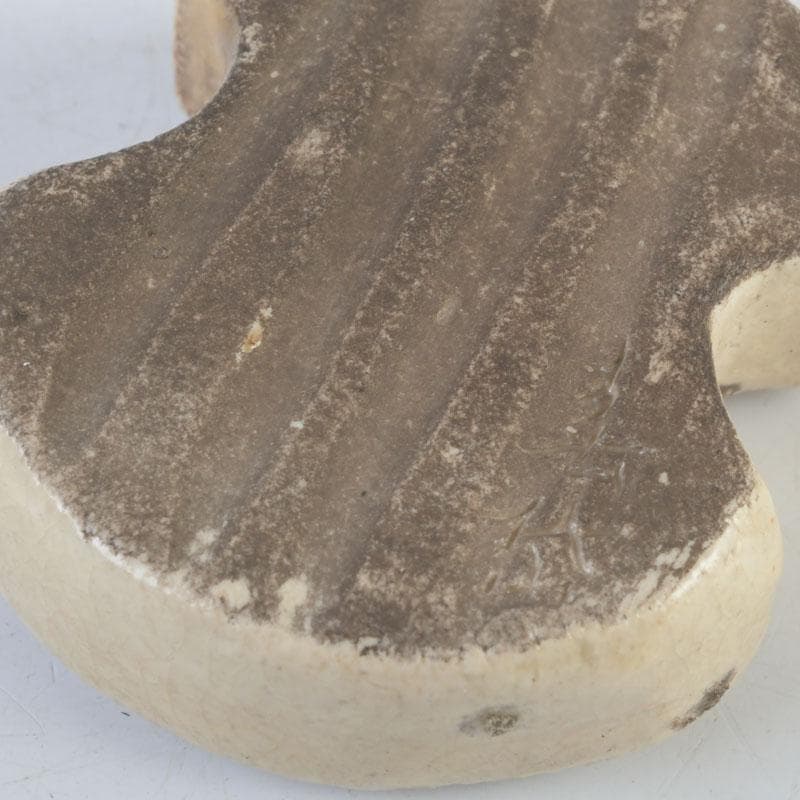 茶道具　加藤春岱作　瀬戸織部　分銅香合　時代箱　V　9896