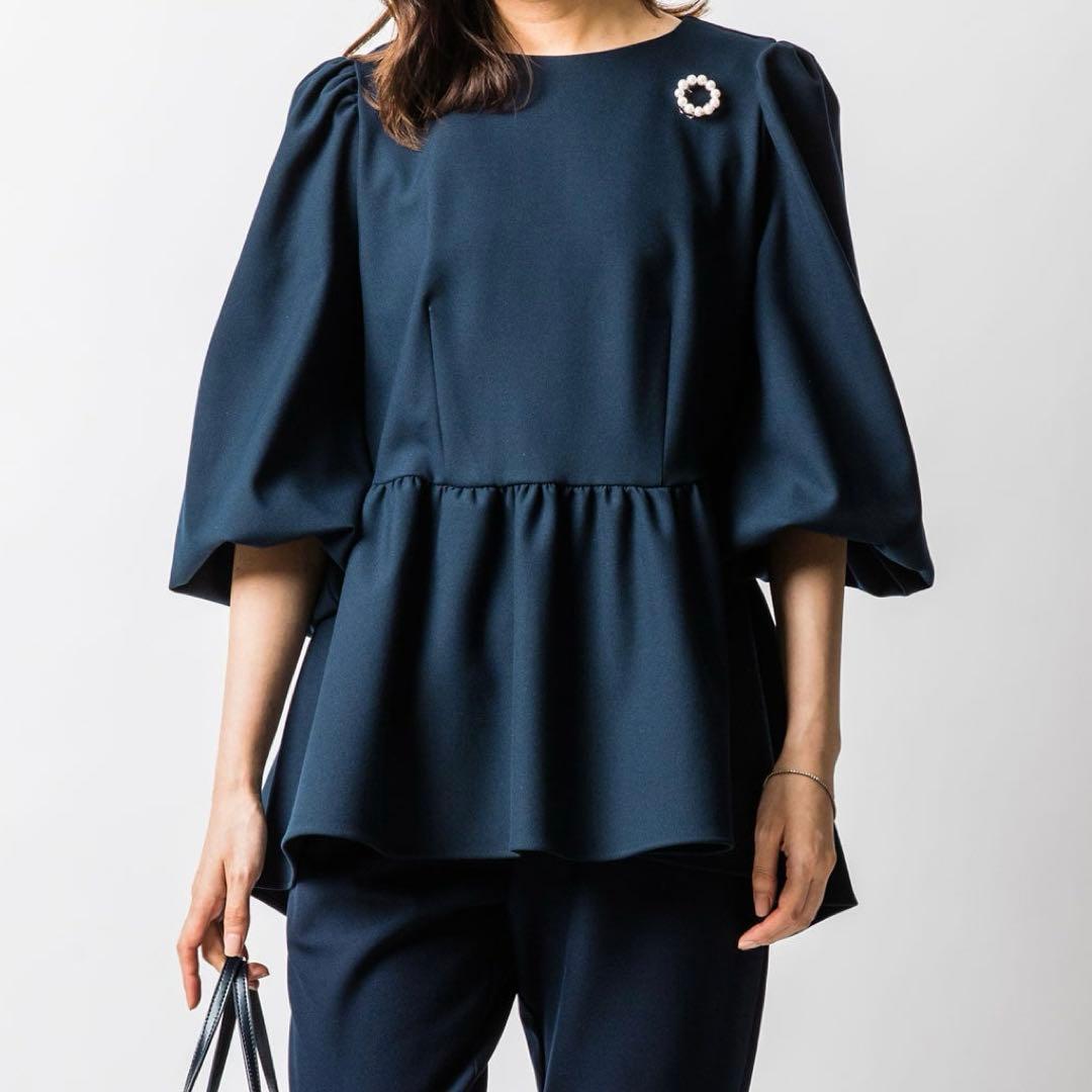 美品 VIRINA ヴィリーナ フランブラウス トップス ペプラムトップス