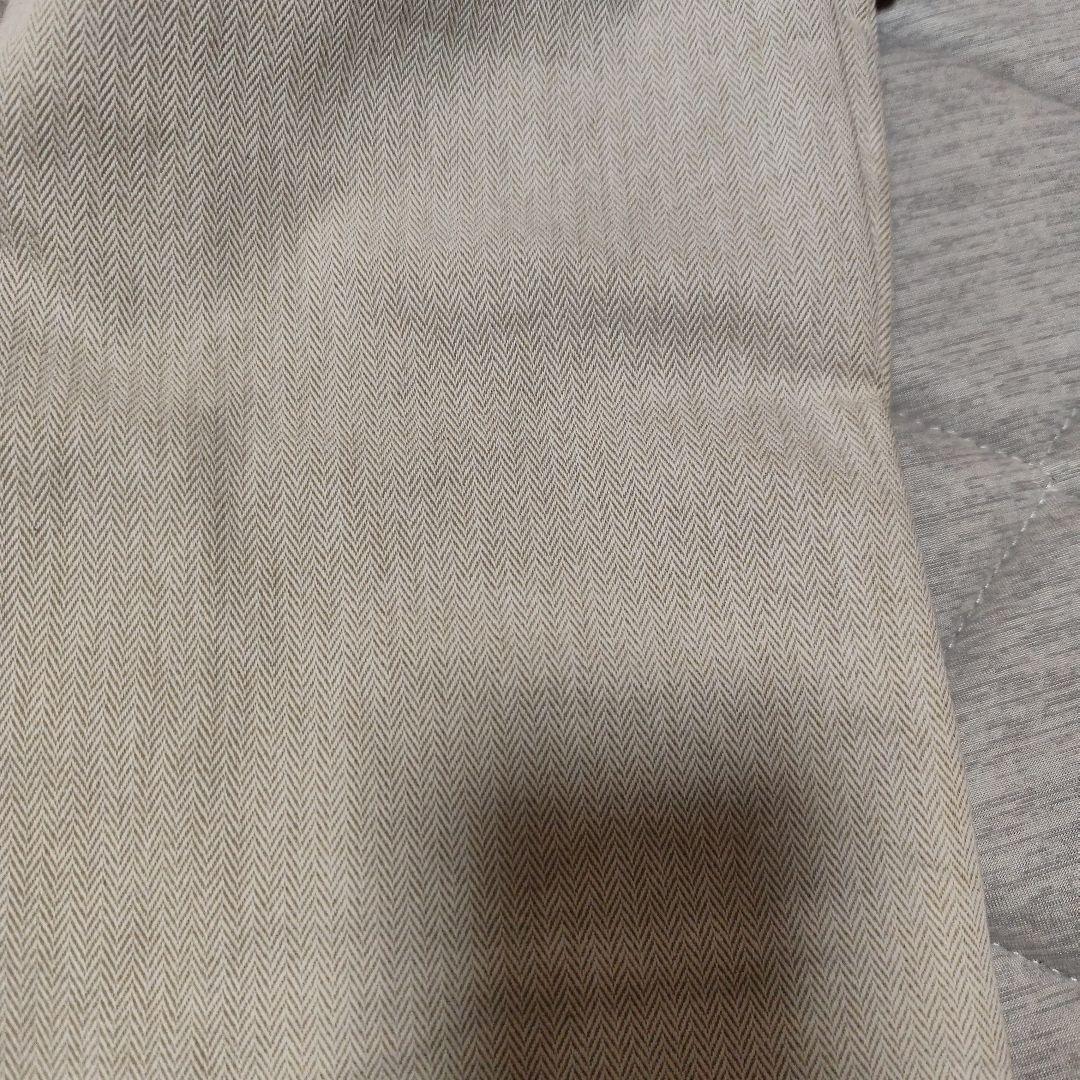 バーキン25　ヘリンボーン柄 ベージュ巾着袋