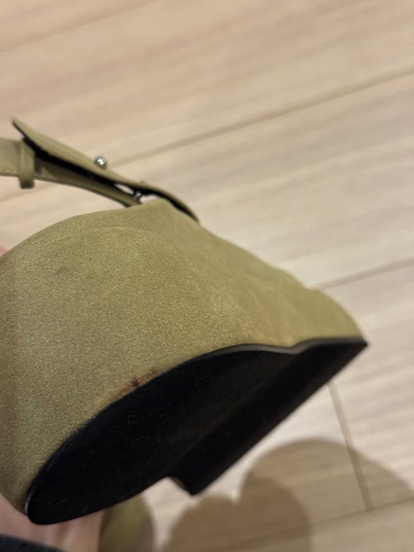 靴 STAND OIL HATCHED MULE CAMEL 24cm