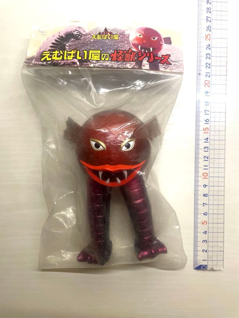 未開封 水素獣エッチ　えむぱい屋 怪獣　ソフビシリーズ　怪獣フィギュア 赤紫色