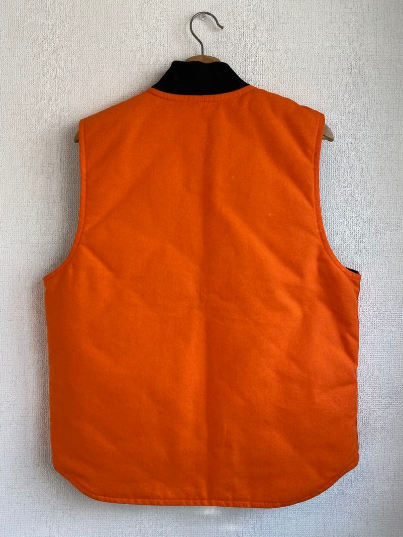 最終値下げ carhartt ダックベスト レアカラー オレンジ