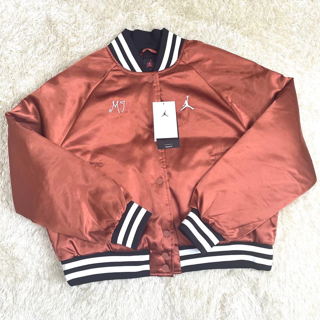 ジョーダン　スカジャン　【新品　未使用品】オレンジ　ライトブラウン　MJ刺繍