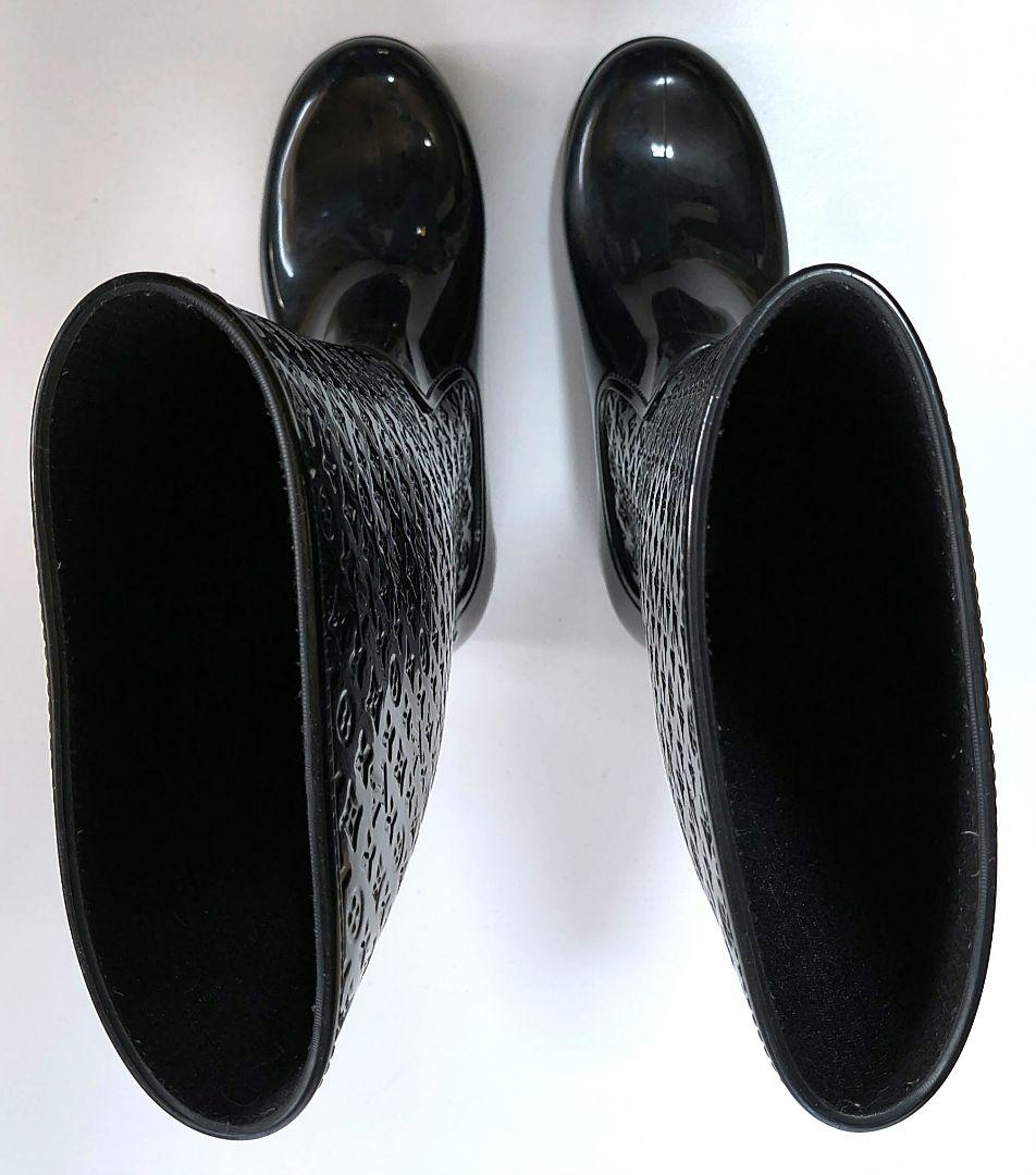 ★美品★ ルイヴィトン モノグラム レインブーツ 長靴 レディース 黒　24cm