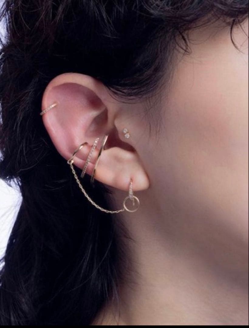 にー　Hirotaka MUGHALイヤーカフピアス ダイヤ