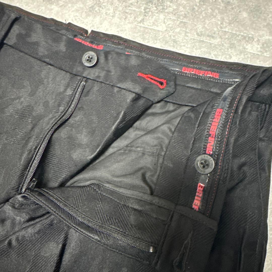 【美品】BRIEFING GOLF パンツ カモフラブラック　 Mサイズ