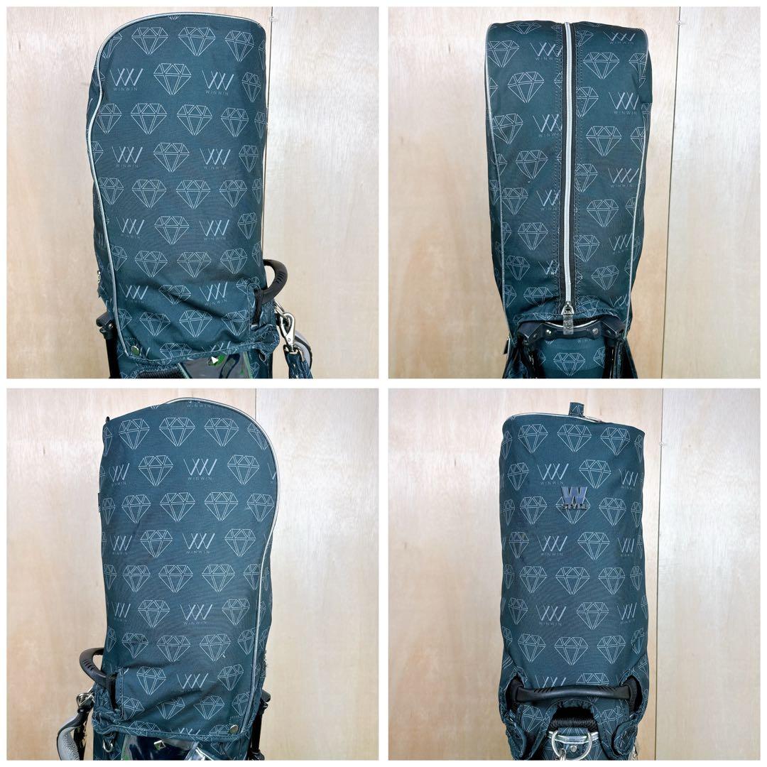 WINWIN STYLE スパンコール スタンド式 キャディバッグ スカル
