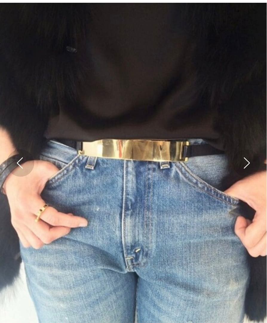 Deuxieme Classe B-LOW THE BELTロングプレートベルト