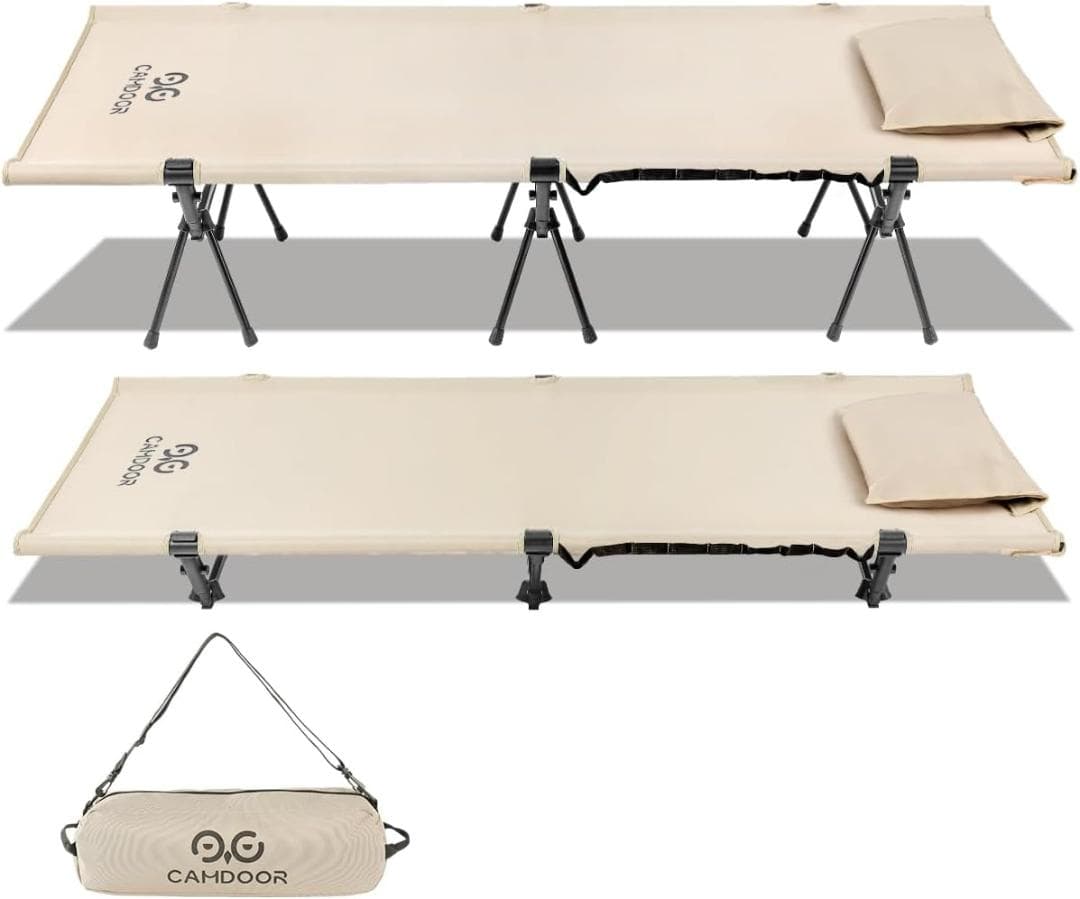 CAMDOOR 2Way コット 高密度1000Dオックスフォード&枕カバー付き