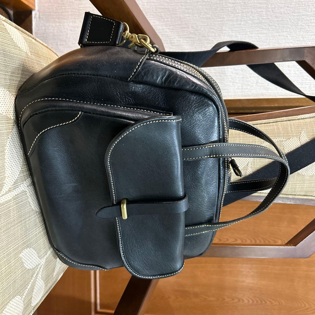 美品　PORCO ROSSO フロントポケットタウンボストンバッグS