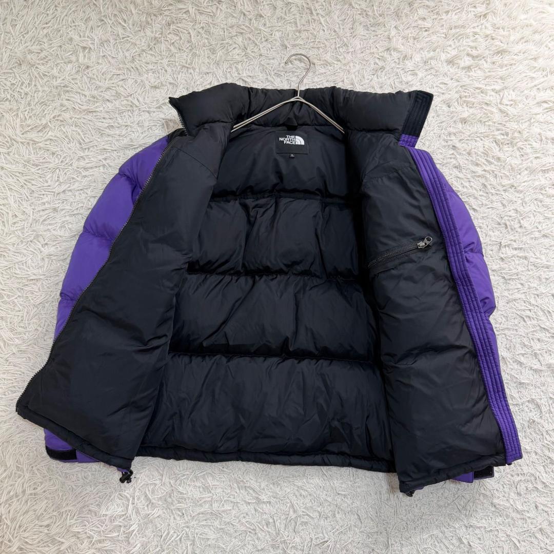 17073✨ノースフェイス L ロゴ刺繍 ヌプシ ダウンジャケット パープル