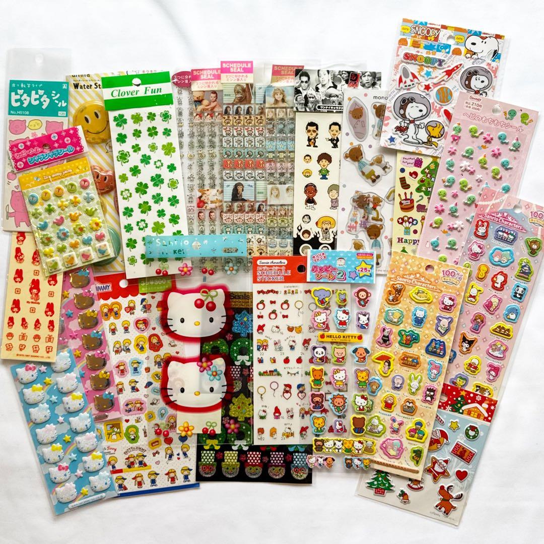 【当時物】平成 レトロ シール サンリオ ディズニー スヌーピーなど 大量