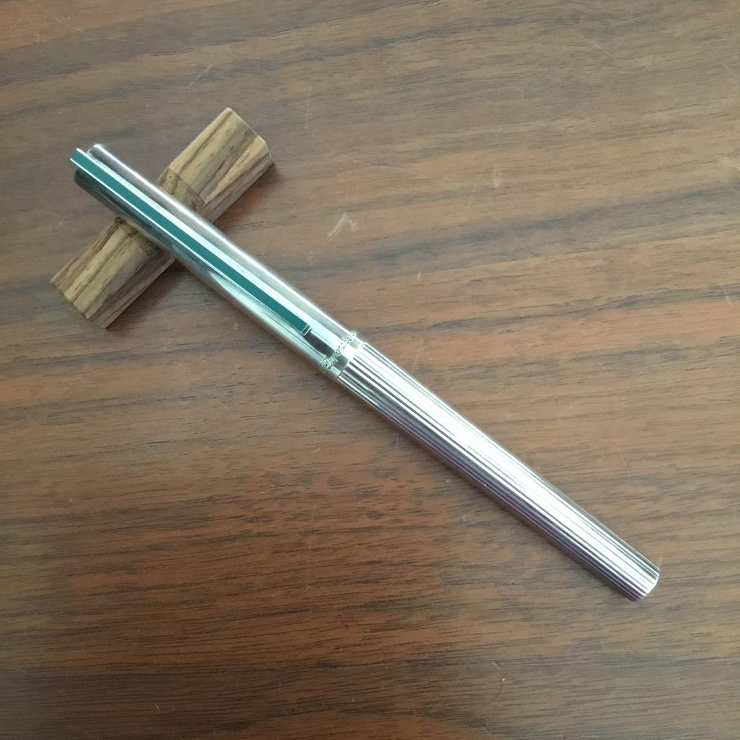 【中古】デュポン 925 シルバー万年筆 ペン先18ct 750