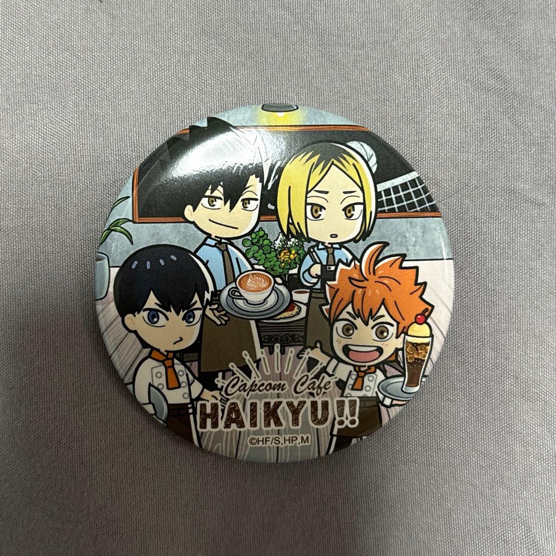 ハイキュー 日向翔陽 影山飛雄 孤爪研磨 黒尾鉄朗 カプコンカフェ 缶バッジ